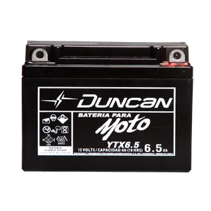 Batería de Moto Duncan Modelo YTX6.5 AGM